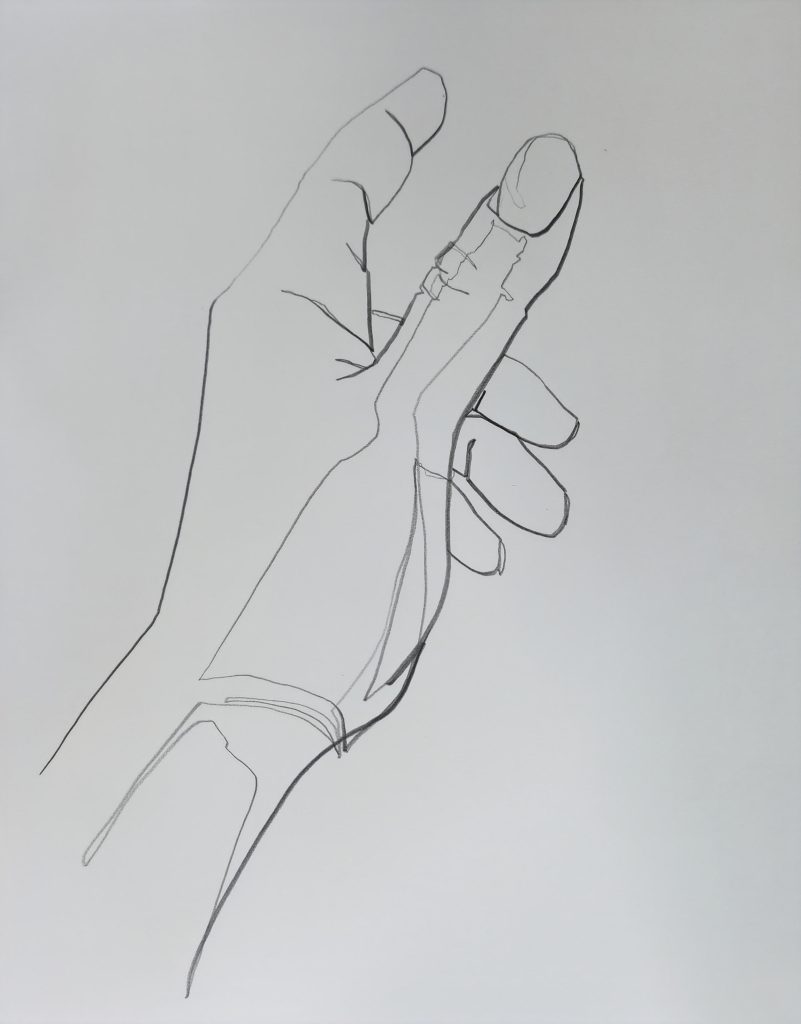 컨투어드로잉 - 손